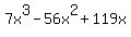 7x%5E3-56x%5E2%2B119x