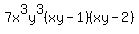 7x%5E3y%5E3%28xy-1%29%28xy-2%29