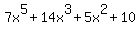 7x%5E5%2B14x%5E3%2B5x%5E2%2B10