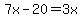 7x+-+20+=+3x