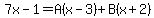7x-1=A%28x-3%29%2BB%28x%2B2%29