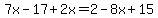 7x-17%2B2x=2-8x%2B15