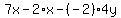 7x-2%2Ax-%28-2%29%2A4y