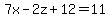 7x-2z%2B12=11