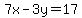 7x-3y=17