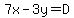 7x-3y=D