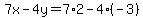 7x-4y=7%2A2-4%28-3%29