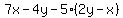 7x-4y-5%282y-x%29