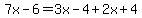 7x-6=3x-4%2B2x%2B4