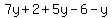 7y%2B2%2B5y-6-y
