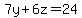 7y%2B6z=24