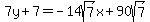 7y%2B7=-14sqrt%287%29x%2B90sqrt%287%29