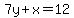 7y%2Bx=12