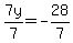 7y%2F7=-28%2F7