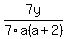 7y%2F7a%28a%2B2%29