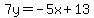 7y=-5x%2B13