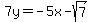 7y=-5x-sqrt%287%29