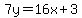7y=16x%2B3