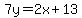 7y=2x%2B13