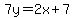 7y=2x%2B7