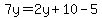 7y=2y%2B10-5