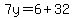 7y=6%2B32