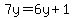 7y=6y%2B1