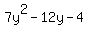7y%5E2-12y-4
