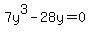 7y%5E3-28y=0