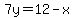 7y+=+12-x