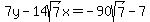 7y-14sqrt%287%29x=-90sqrt%287%29-7