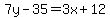 7y-35=3x%2B12