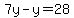 7y-y=28