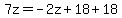 7z=-2z%2B18%2B18
