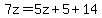 7z=5z%2B5%2B14