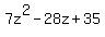 7z%5E2-28z%2B35