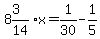 8%263%2F14+x+=+1%2F30-1%2F5