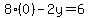 8%280%29-2y=6