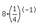 8%281%2F4%29%5E-1