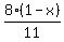 8%281-x%29%2F11