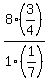 8%283%2F4%29%2F1%281%2F7%29