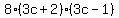 8%283c%2B2%29%283c-1%29