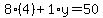 8%284%29%2B1%2Ay=50