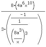 8%284a%5E6x%5E10%29+%2F3%28%28-1%29%2F%281%2F%288a%5E3%2Fx%29%5E3%29%29