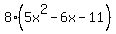 8%285x%5E2-6x-11%29