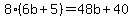 8%286b%2B5%29=48b%2B40
