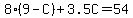 8%289-C%29%2B3.5C=54