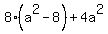 8%28a%5E2-8%29%2B4a%5E2