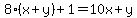 8%28x%2By%29%2B1=10x%2By