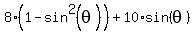 8%2A%281-sin%5E2%28theta%29%29+%2B+10%2Asin%28theta%29